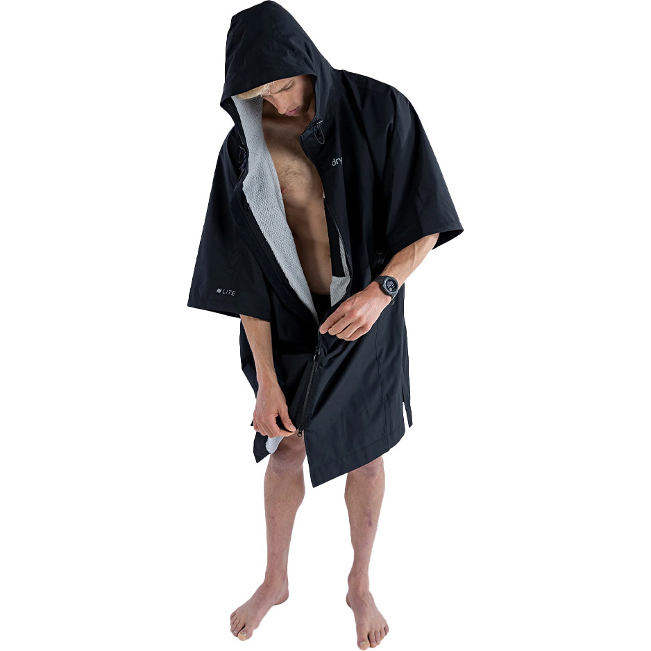 Dryrobe Lite Recycled Changing Robe DLBG - Black / Grey